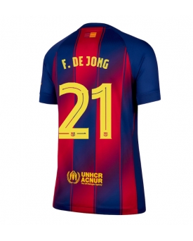 Billige Fotballdrakt Barcelona Frenkie de Jong #21 Replika Hjemmedrakt Dame 2025-26 Kortermet Billige Fotballdrakt Barcelona Frenkie de Jong #21 Replika Hjemmedrakt Dame 2025-26 Kortermet